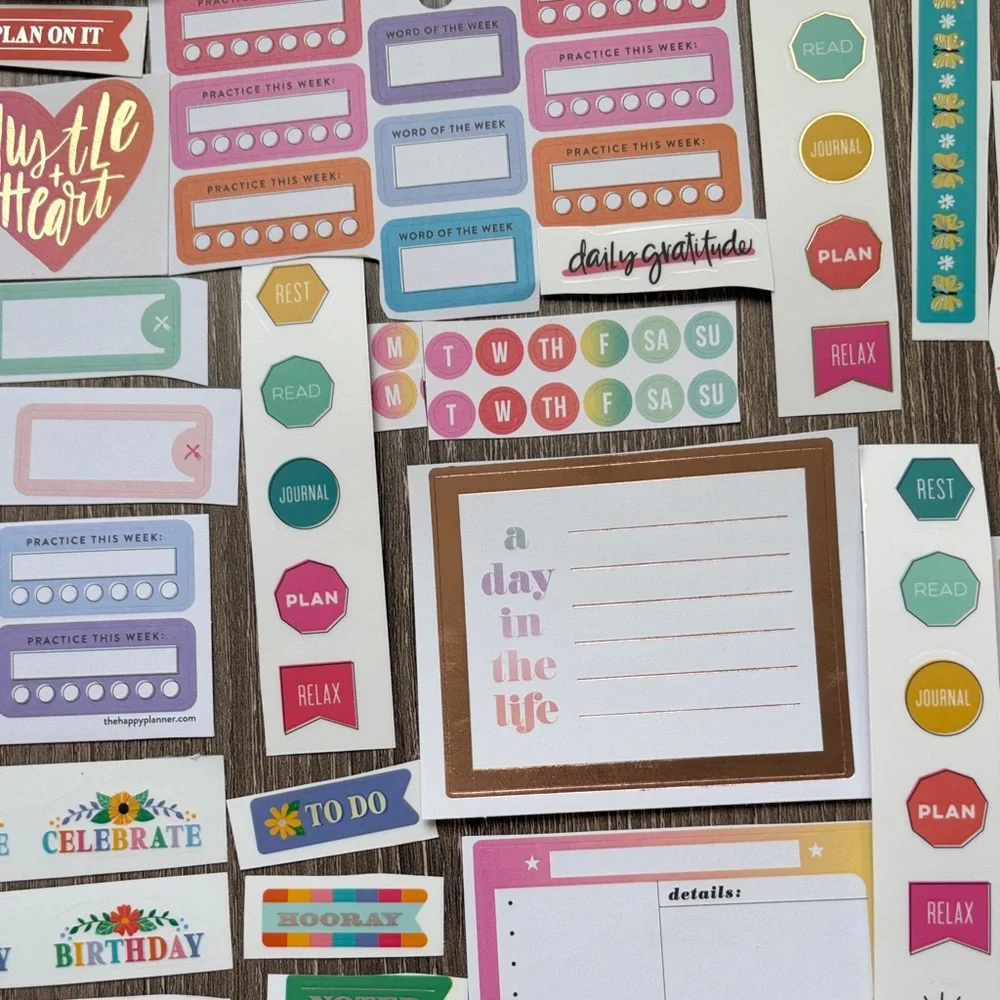 ❤️$4 Vibrant Not So Mystery Happy Planner Sticker Set